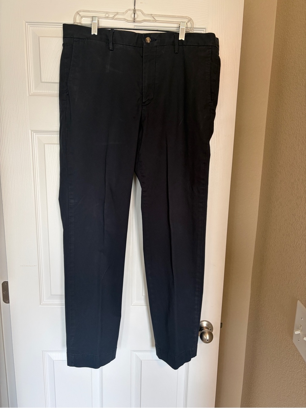 Polo Ralph Lauren Stretch Straight Fit Chino Pants Mens 36x32 Navy Flat Front Z2 - Picture 2 of 10